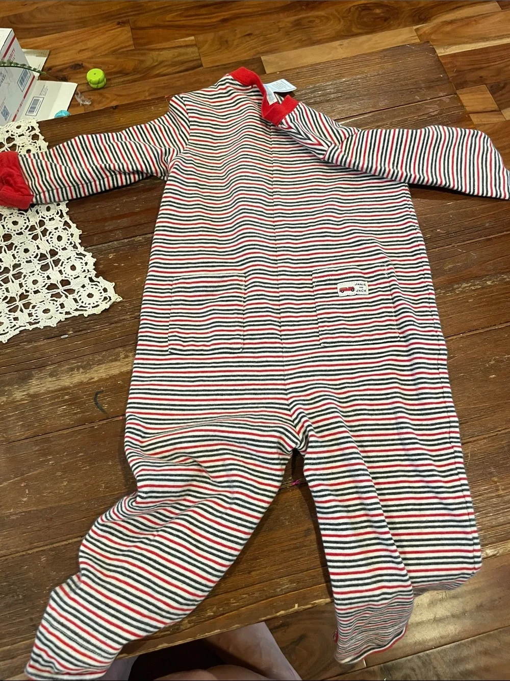 Janie and Jack  Striped fire truck outfit